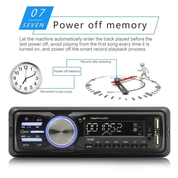 1010BT Universal Car 12V Bluetooth Radio Receiver MP3 Player, Support FM with Remote Control