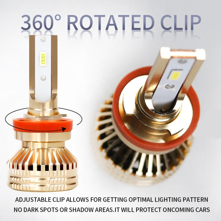 2 PCS EV17 H11 DC8-48V / 30W / 3000LM / 6000K IP67 Car LED Headlight Lamps (White Light)