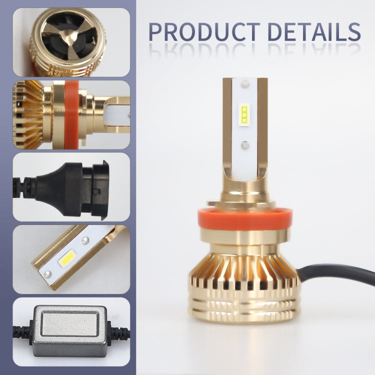 2 PCS EV17 H11 DC8-48V / 30W / 3000LM / 6000K IP67 Car LED Headlight Lamps (White Light)