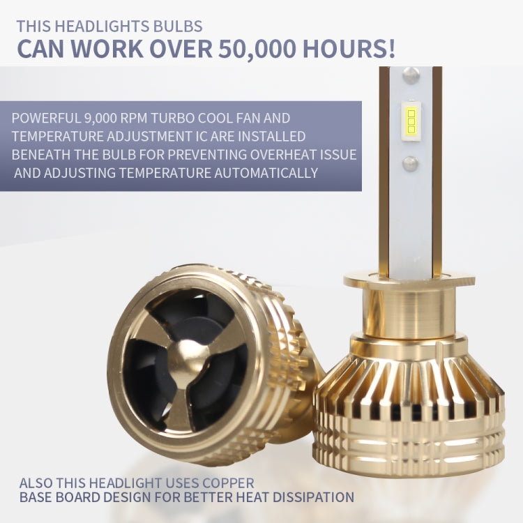 2 PCS EV17 H1 DC8-48V / 30W / 3000LM / 6000K IP67 Car LED Headlight Lamps (White Blue)