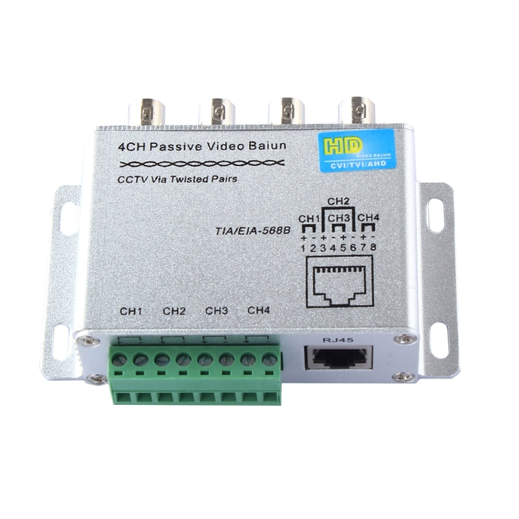 HD204A HD-CVI/TVI/AHD CCTV 4CH Passive Video Balun