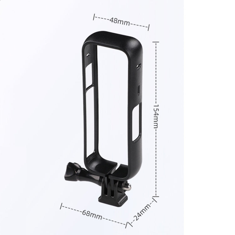 For Insta360 X4  PC Plastic Protective Frame with Adapter Mount & Screw  - Black