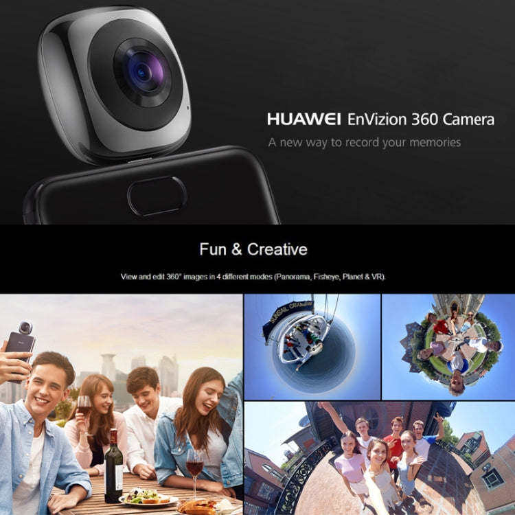 For Huawei CV60 Panoramic Camera with Dual 13 Megapixel Lens, Support 360 Degree Photo / Video, Asteroid / Crystal Ball / Fish Eye Effect, Self-timer, Social Sharing, Animation Production, VR Browsing