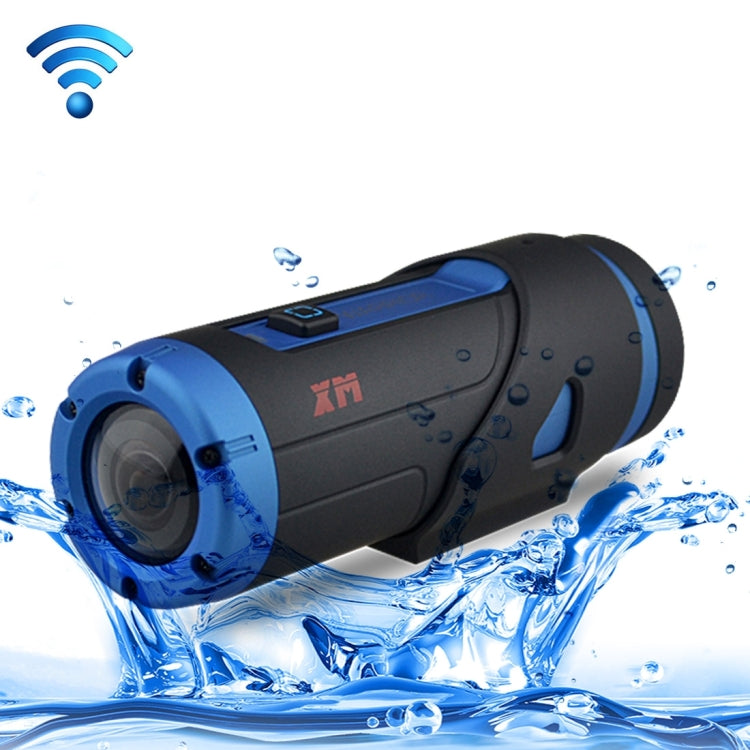 XM Warrior G1S Sony IMX 291 1080P 165 Degrees Wide Angle WiFi Sport 3ATM Waterproof Action Camera with Wireless Remote Controller, Support 32G Micro SD Card & Starlight(Blue)