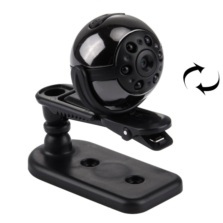 360 Degrees Rotating Full HD 1080P Mini DV Digital Video PC Camera Sport Action Camera Camcorder with Holder & Clip, Support TF Card & TV OUT Connection(Black)