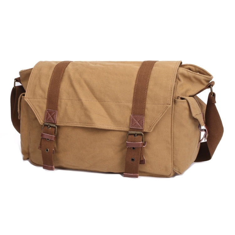 Multifunction Canvas Messenger Cameras Bags Travel Crossbody Shoulder Tablet Bag with Interior Lining, Size: 38x28x18cm