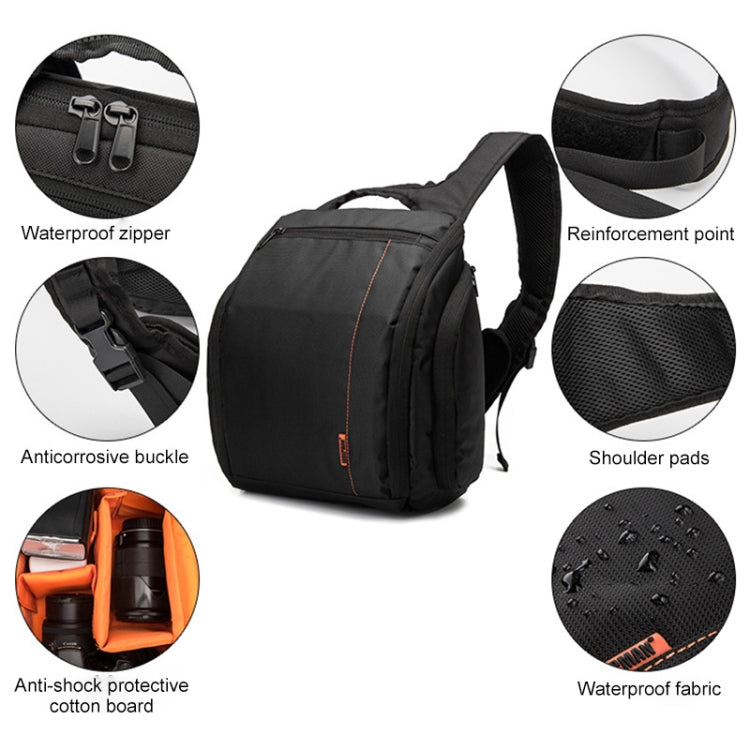 INDEPMAN DL-B011 Portable Scratch-proof Outdoor Sports Sling Shoulder Bag Chest Pack Micro Single Camera Bag Phone Bag for GoPro, SJCAM, Nikon, Canon, Xiaomi Xiaoyi YI, Apple, Samsung, Huawei, Size: 30 x 18 x 26 cm