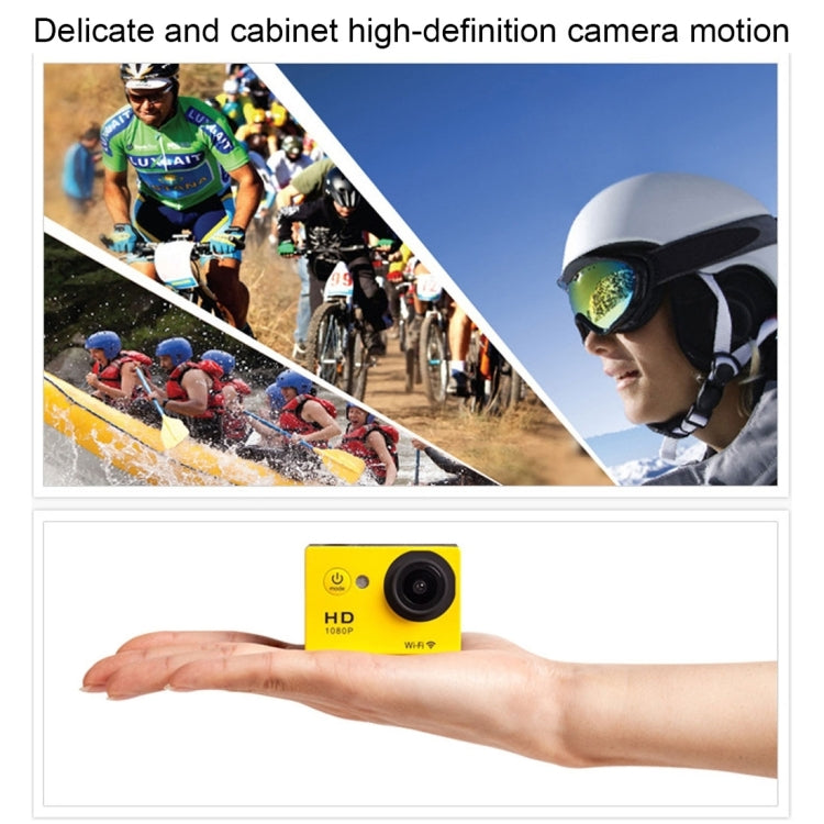 N9 1080P HDMI Waterproof Sport Action Camera Professional Portable 2.0 inch Screen 140 Degrees Wide Angle Lens Support WiFi Function, Water Resistant Depth: 30M