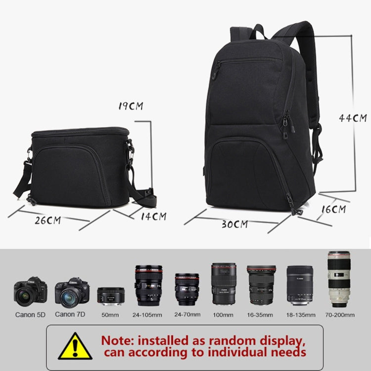 HUWANG 2 in 1 Waterproof Anti-theft Outdoor Dual Shoulders Backpack + Shockproof Camera Case Bag