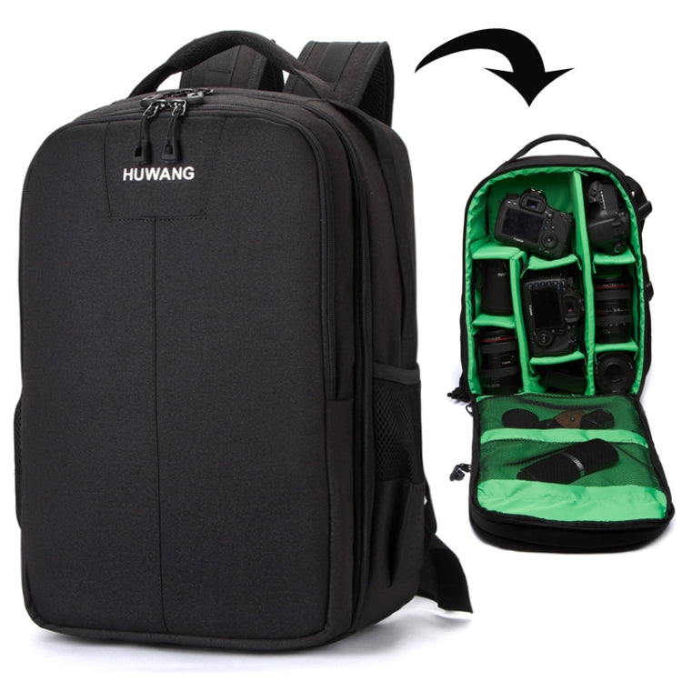 HUWANG Multi-functional Waterproof Dual Shoulder Backpack Padded Shockproof Camera Case Bag