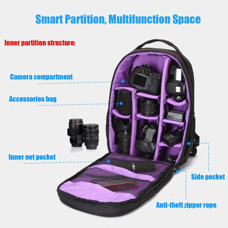 HUWANG Multi-functional Waterproof Dual Shoulder Backpack Padded Shockproof Camera Case Bag