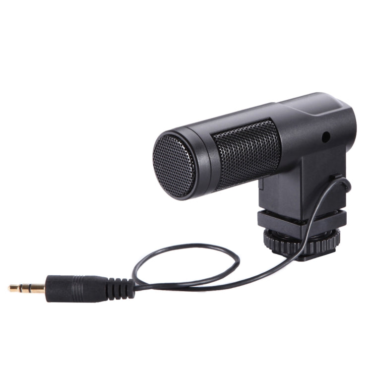 BOYA BY-V01 Stereo X/Y Condenser Microphone with Integrated Shock Mount Cold-shoe Mount & Windshield for Smartphones, DSLR Cameras and Video Cameras(Black)