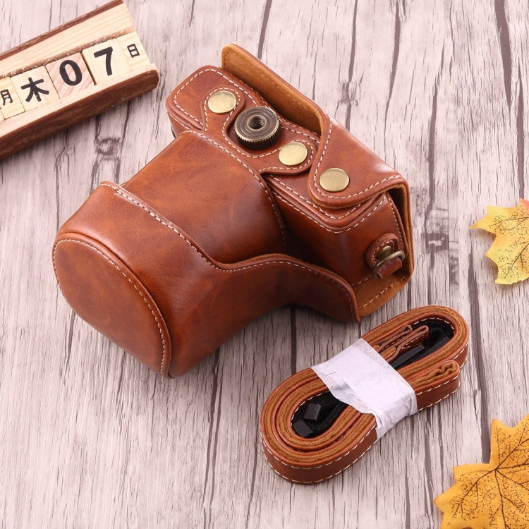 Full Body Camera PU Leather Case Bag with Strap for Canon EOS M10