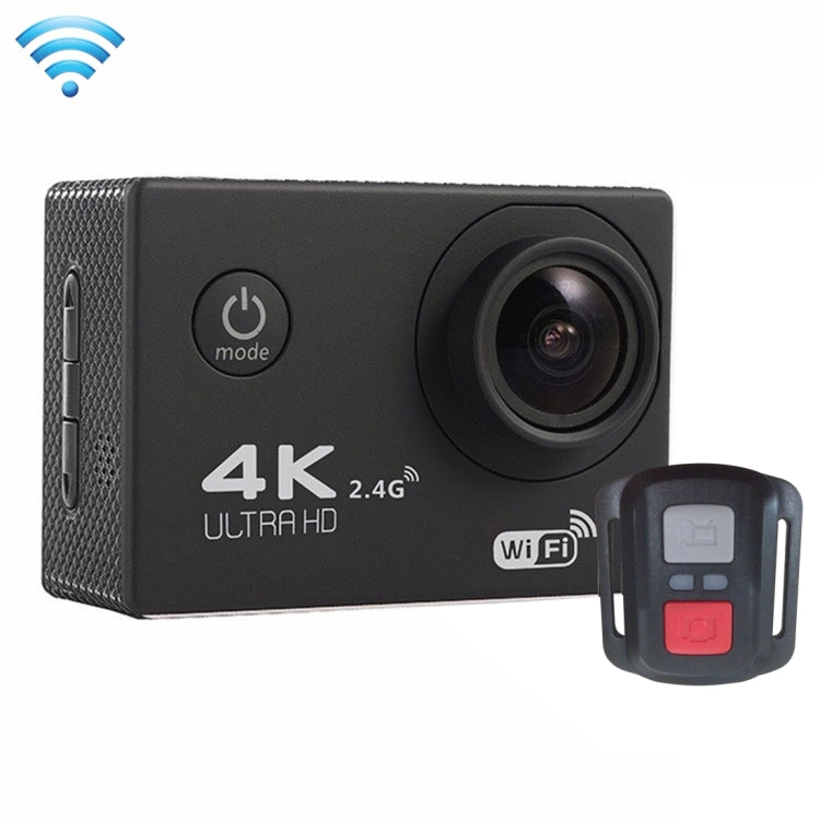 F60R 2.0 inch Screen 4K 170 Degrees Wide Angle WiFi Sport Action Camera Camcorder with Waterproof Housing Case & Remote Controller, Support 64GB Micro SD Card