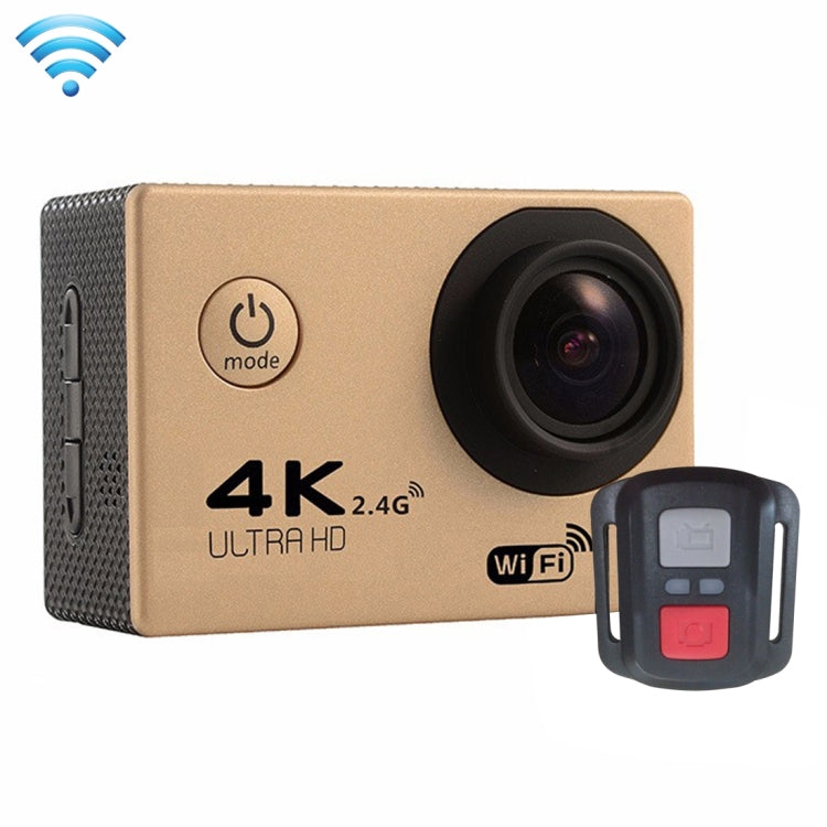 F60R 2.0 inch Screen 4K 170 Degrees Wide Angle WiFi Sport Action Camera Camcorder with Waterproof Housing Case & Remote Controller, Support 64GB Micro SD Card