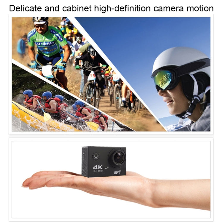 F60R 2.0 inch Screen 4K 170 Degrees Wide Angle WiFi Sport Action Camera Camcorder with Waterproof Housing Case & Remote Controller, Support 64GB Micro SD Card