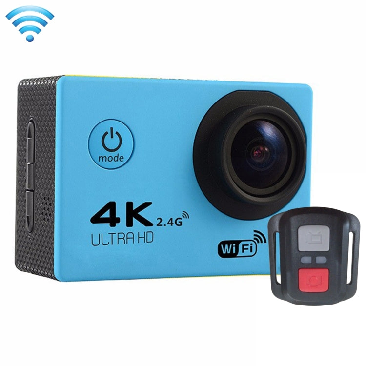 F60R 2.0 inch Screen 4K 170 Degrees Wide Angle WiFi Sport Action Camera Camcorder with Waterproof Housing Case & Remote Controller, Support 64GB Micro SD Card
