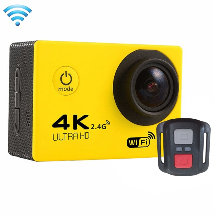 F60R 2.0 inch Screen 4K 170 Degrees Wide Angle WiFi Sport Action Camera Camcorder with Waterproof Housing Case & Remote Controller, Support 64GB Micro SD Card