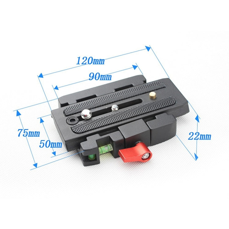 Quick Release Clamp Adapter + Quick Release Plate P200 Compatible for Manfrotto 501 500AH 701HDV 503HDV Q5(Black)