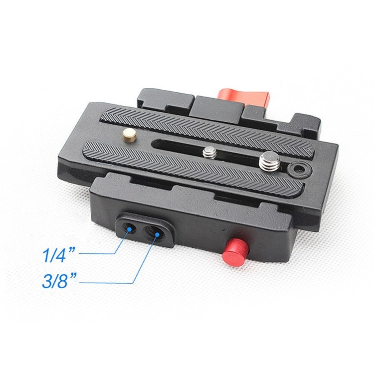 Quick Release Clamp Adapter + Quick Release Plate P200 Compatible for Manfrotto 501 500AH 701HDV 503HDV Q5(Black)