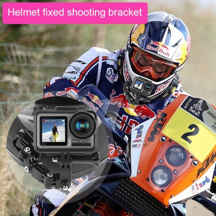 Cycling Helmet Adhesive Multi-Joint Arm Fixed Mount Set with J-Hook Buckle Mount & Screw for DJI Osmo Action, GoPro HERO10 Black /9 Black / HERO8 Black /7 /6 /5 /5 Session /4 Session /4 /3+ /3 /2 /1, Xiaoyi and Other Action Cameras