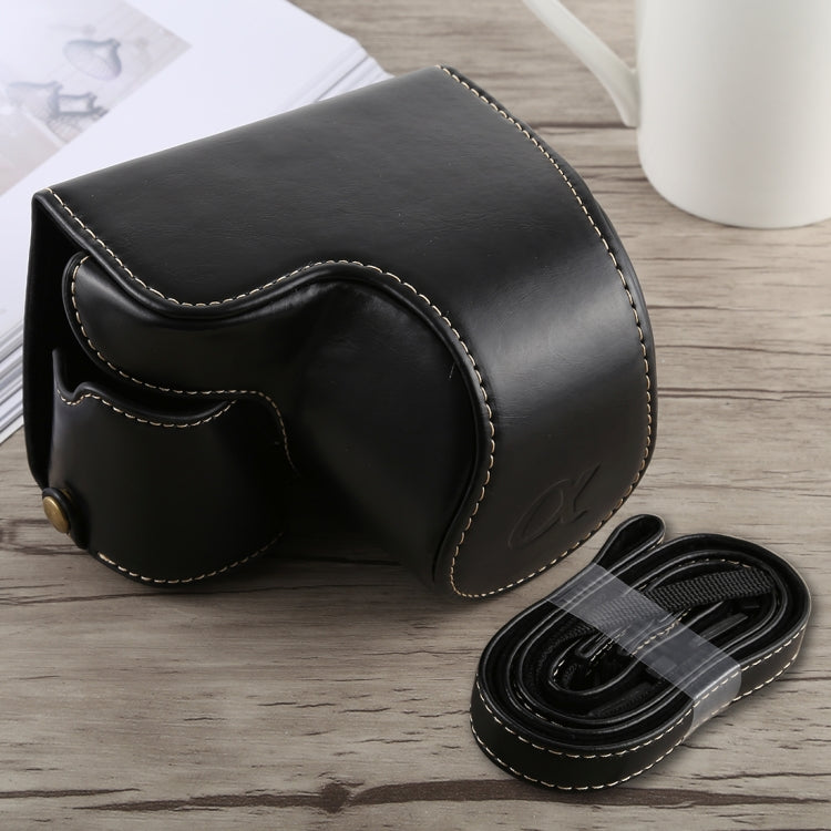 Full Body Camera PU Leather Case Bag with Strap for Sony A6300
