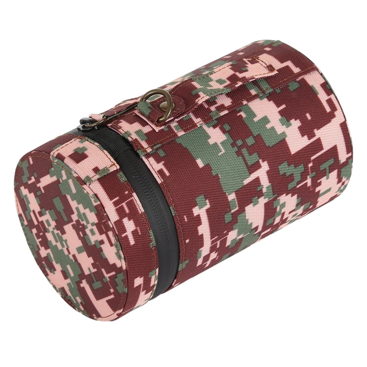 Camouflage Color Large Lens Case Zippered Cloth Pouch Box for DSLR Camera Lens, Size: 16x10x10cm (Brown)