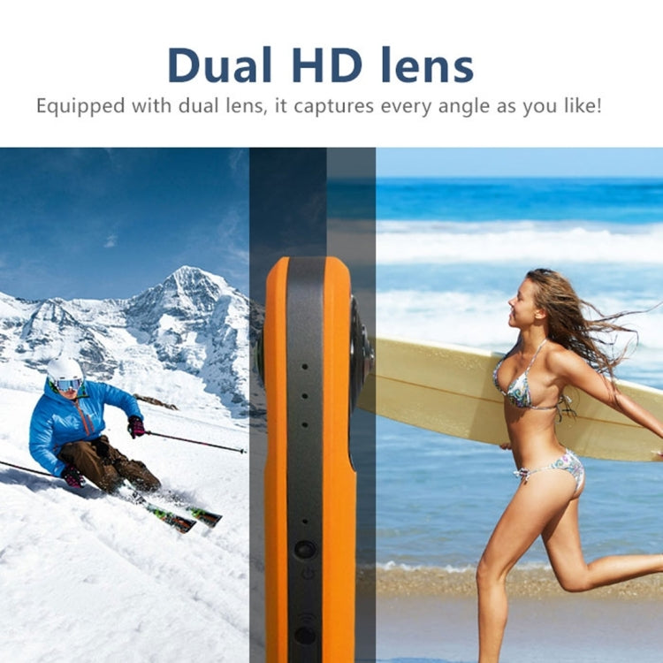G601 12MP Dual Lens 720 Degree Panorama Sport Action Camera, Support WiFi & 128GB Micro SD Card