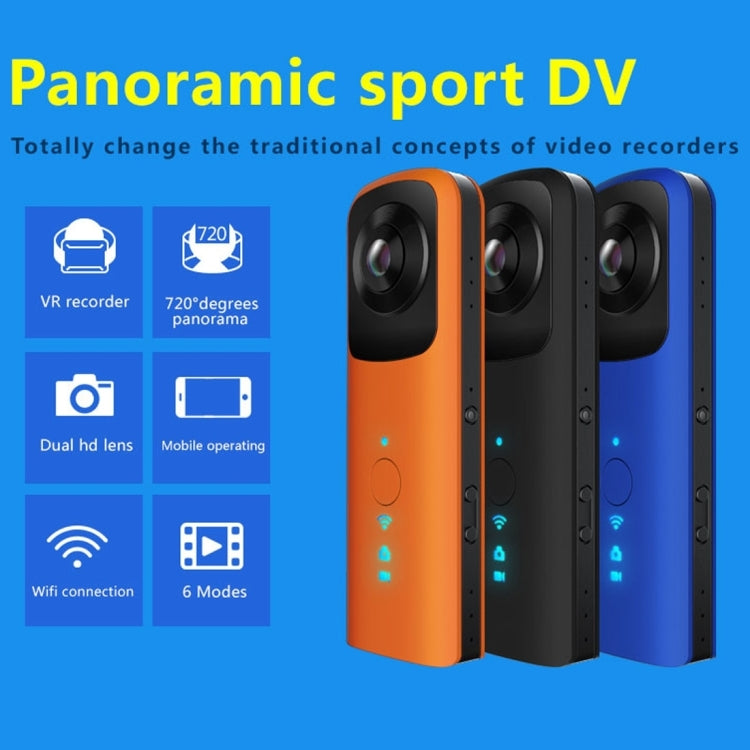 G601 12MP Dual Lens 720 Degree Panorama Sport Action Camera, Support WiFi & 128GB Micro SD Card
