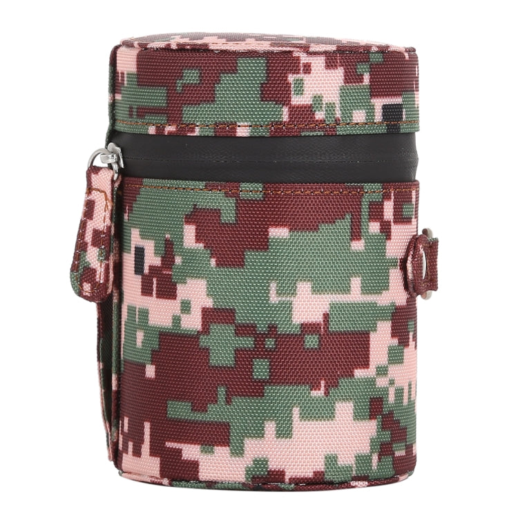 Camouflage Color Small Lens Case Zippered Cloth Pouch Box for DSLR Camera Lens, Size: 11x8x8cm