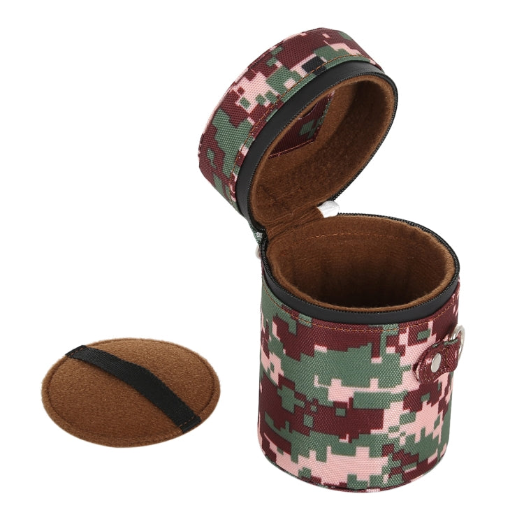 Camouflage Color Small Lens Case Zippered Cloth Pouch Box for DSLR Camera Lens, Size: 11x8x8cm