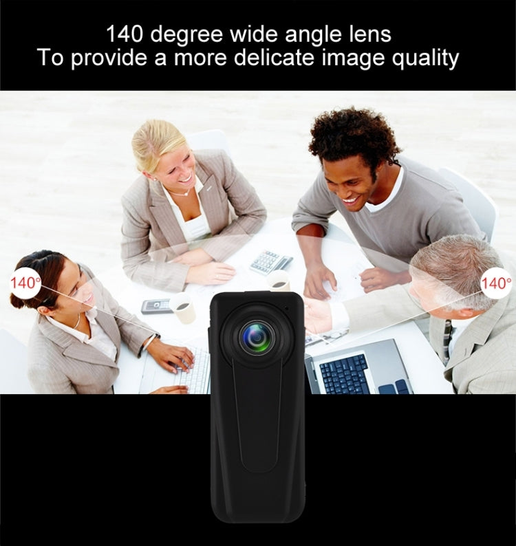 F1 FHD 140 Degree Wide Angle Viewing Mini DV Recorder Camera with Clip, Support Motion Detection & 128GB Micro SD Card(Black)