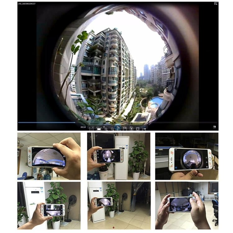 CUBE360H 0.83 inch HD Screen 220 Degrees & 360 Degrees Panorama Sport Action Camera Camcorder with Wearable Wrist 2.4G Wireless Remote Controller, Support 32GB Micro SD Card, Water Resistant Depth: 10M