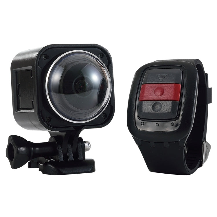 CUBE360H 0.83 inch HD Screen 220 Degrees & 360 Degrees Panorama Sport Action Camera Camcorder with Wearable Wrist 2.4G Wireless Remote Controller, Support 32GB Micro SD Card, Water Resistant Depth: 10M