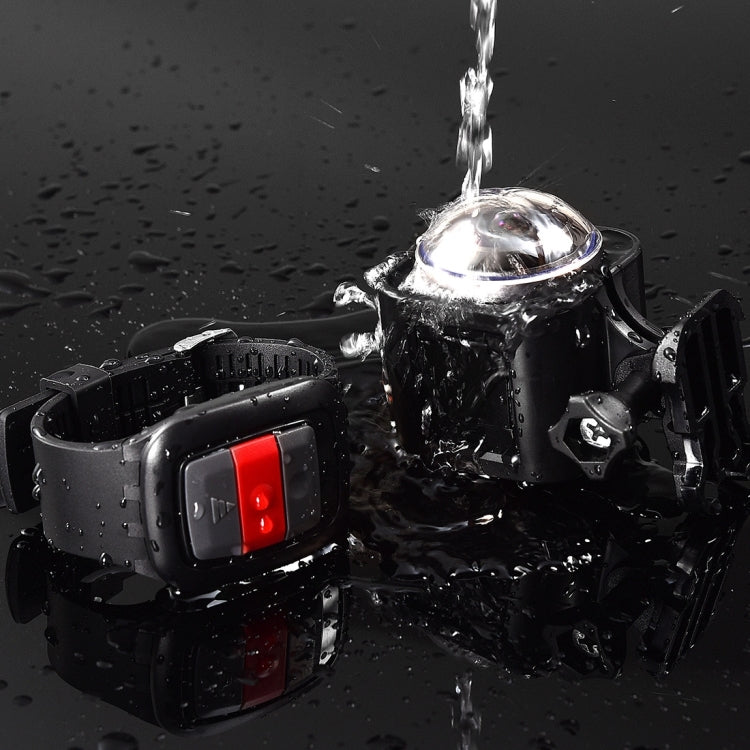 CUBE360H 0.83 inch HD Screen 220 Degrees & 360 Degrees Panorama Sport Action Camera Camcorder with Wearable Wrist 2.4G Wireless Remote Controller, Support 32GB Micro SD Card, Water Resistant Depth: 10M