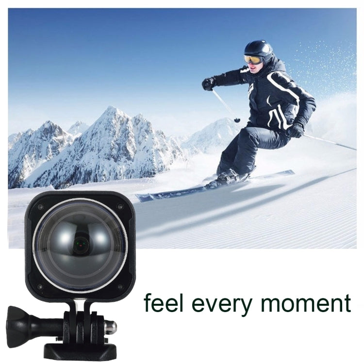 CUBE360H 0.83 inch HD Screen 220 Degrees & 360 Degrees Panorama Sport Action Camera Camcorder with Wearable Wrist 2.4G Wireless Remote Controller, Support 32GB Micro SD Card, Water Resistant Depth: 10M