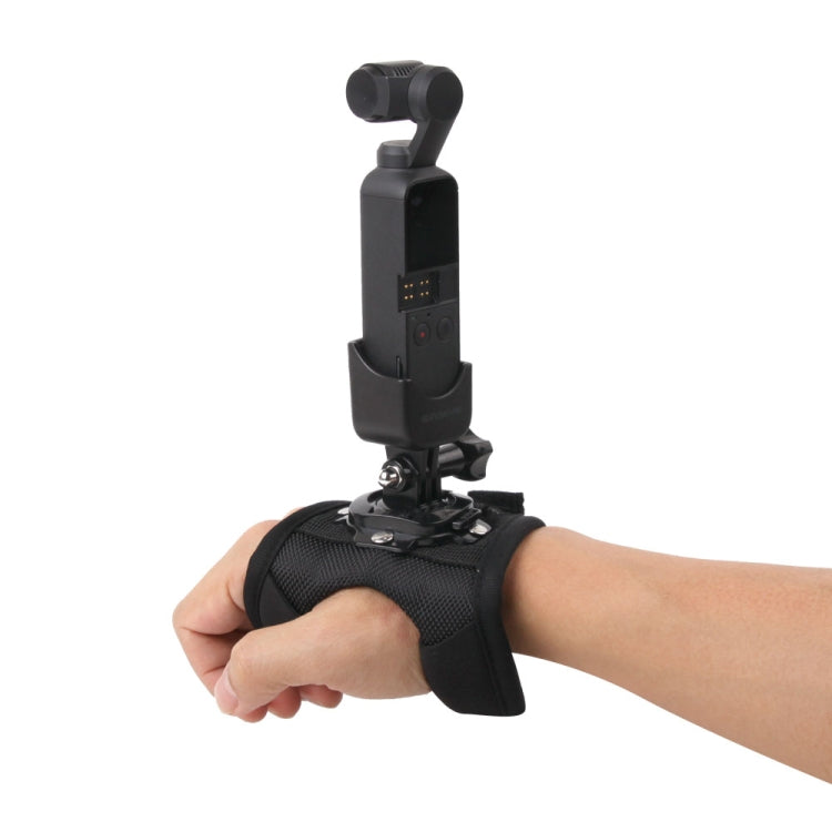 Elastic Adjustable Wrist Strap Mount Belt with Adapter for DJI OSMO Pocke(Black)