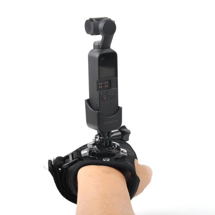 Elastic Adjustable Wrist Strap Mount Belt with Adapter for DJI OSMO Pocke(Black)