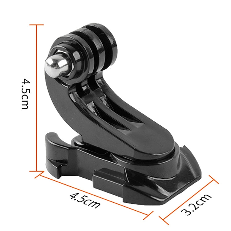 GP451 360-degree Rotating J-type Base for GoPro Hero11 Black / HERO10 Black /9 Black /8 Black /7 /6 /5 /5 Session /4 Session /4 /3+ /3 /2 /1, DJI Osmo Action and Other Action Cameras
