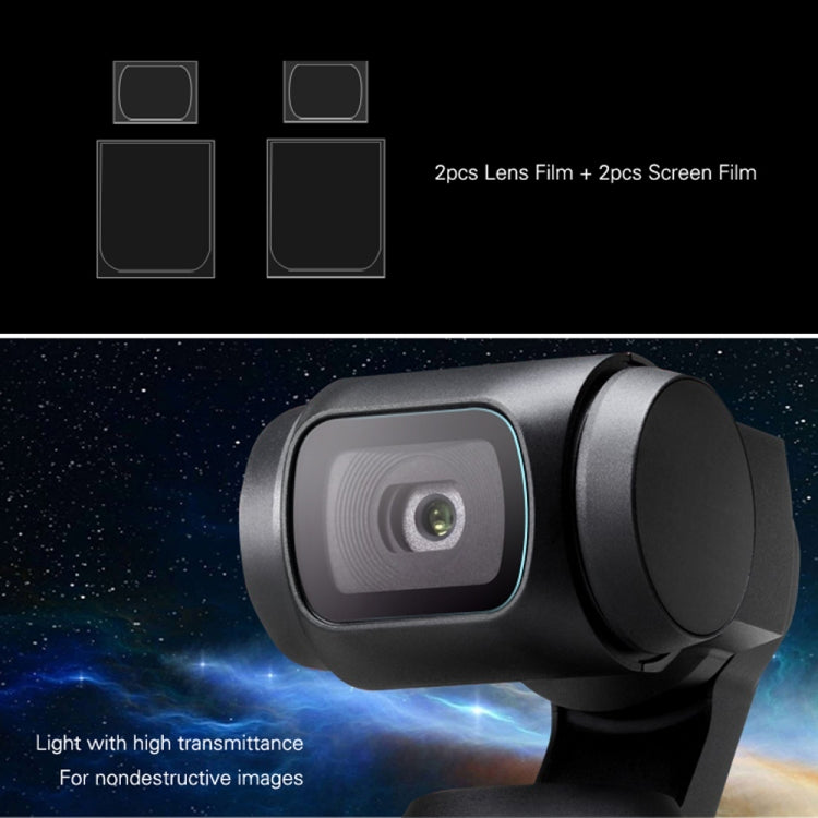Sunnylife 4 PCS Lens Film Screen Fiberglass Film for DJI OSMO Pocket Gimbal