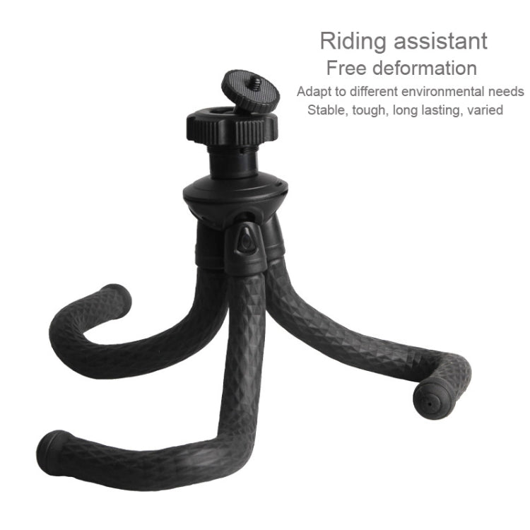 V-R1 Mini Octopus Flexible Tripod Holder with Ball Head for SLR Cameras, GoPro, Cellphone(Black)