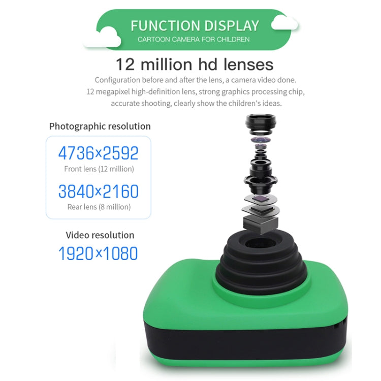 12.0 Mega Pixel 2.3 inch IPS HD Screen Children Digital SLR Camera