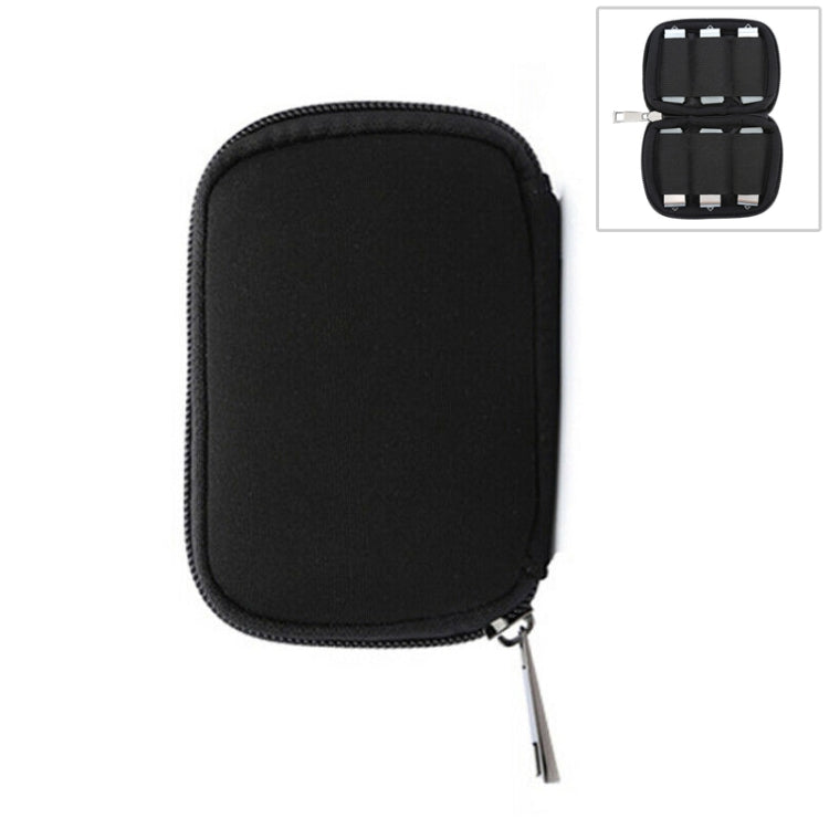 Neoprene U Disk Storage Bag Cover, Bag Size: 12x8cm(Black)