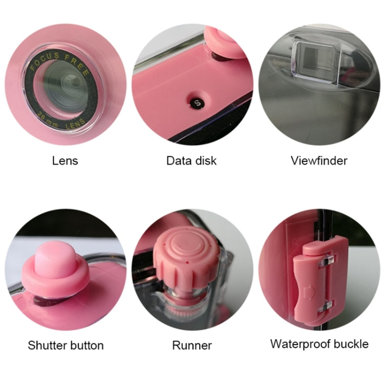 SUC4 Leopard Print Retro Film Camera Mini Point-and-shoot Camera for Children 5m Waterproof