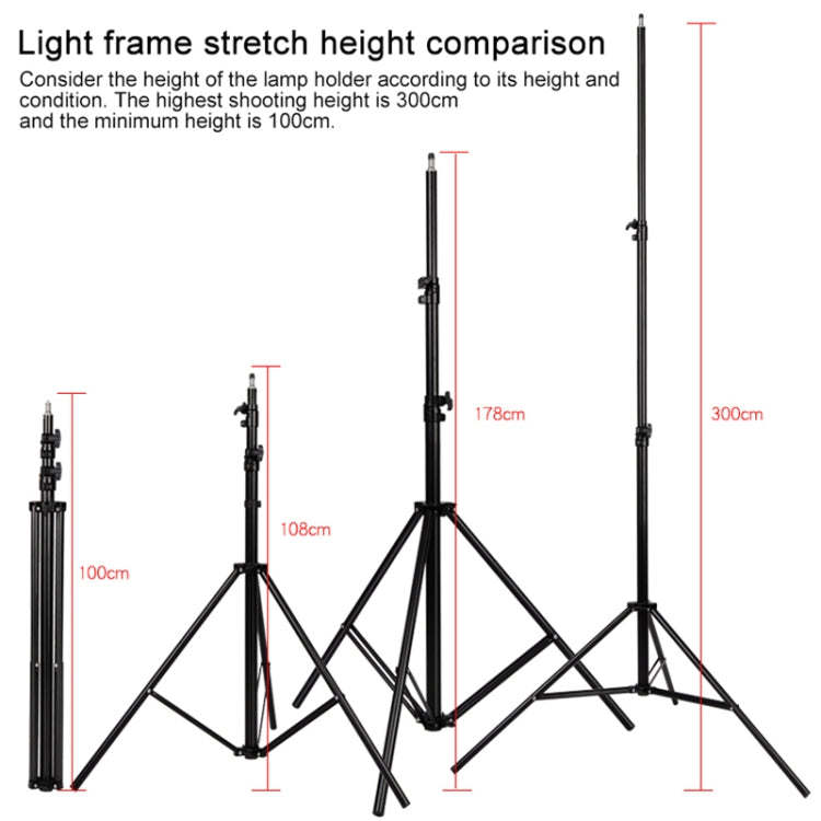 3m Height Professional Photography Metal Lighting Stand Spring Buffer Holder for Studio Flash Light