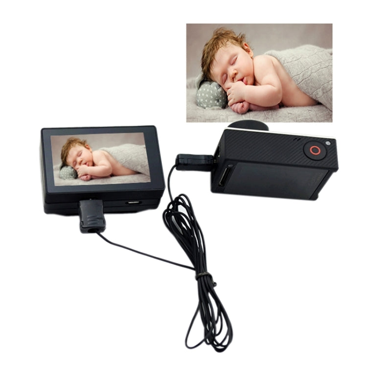 Wired Video Box Family Guard Baby Monitor with Hand Strap & Micro USB Cable & 5 Meters AV Video Cable for GoPro HERO4 / 3+ / 3
