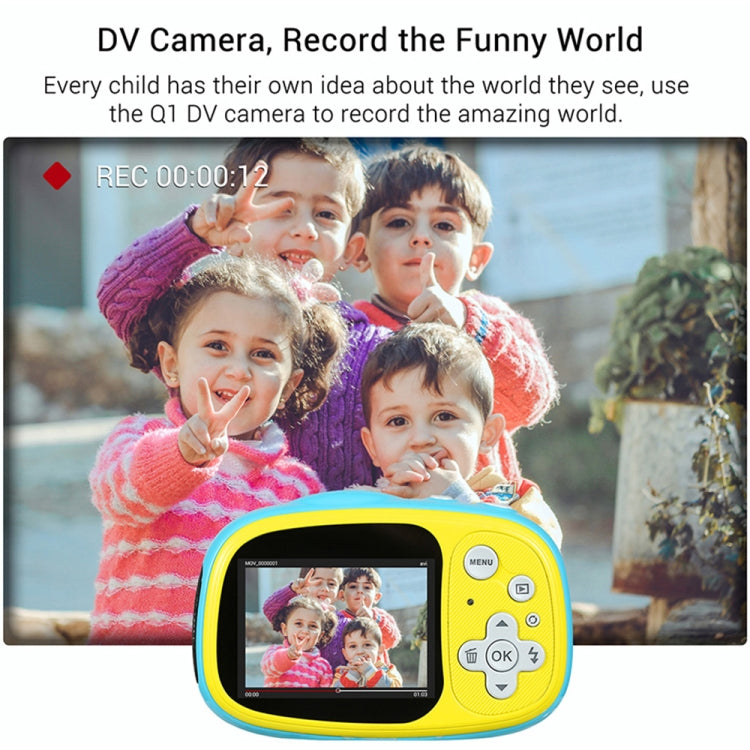 OUKITEL Q1 5.0 MP 2.0 inch HD Screen Digital DV Camera for Children, Support 32GB TF Card IP68 Waterproof