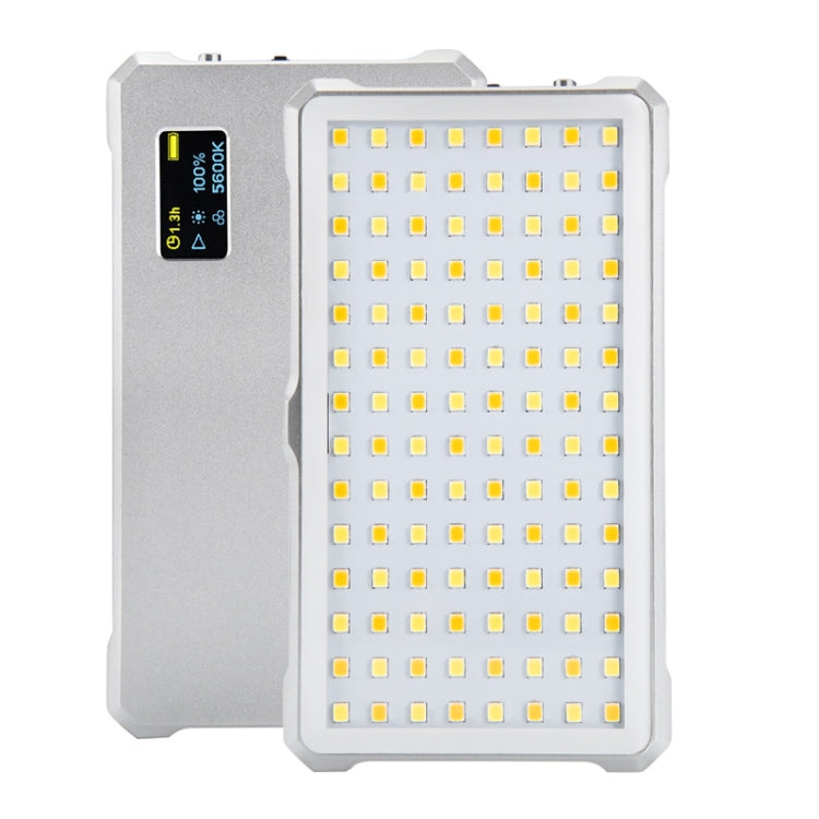 F12 Pocket 112 LEDs 1080LUX Professional Vlogging Photography Video & Photo Studio Light with OLED Display for Canon / Nikon DSLR Cameras(White)