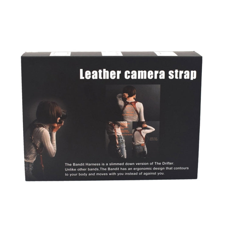 Quick Release Anti-Slip Shoulder Leather Harness Camera Strap with Metal Hook for SLR / DSLR Cameras