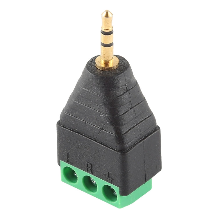 2.5mm Male Plug 3 Pole 3 Pin Terminal Block Stereo Audio Connector